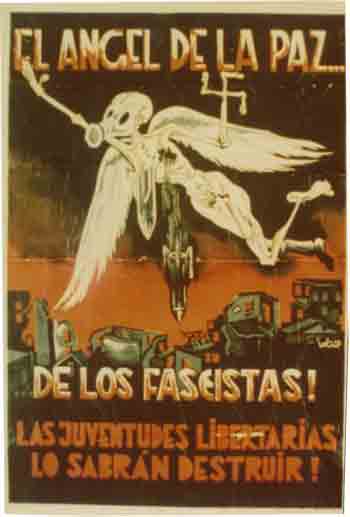 affiche-1937-wolf-jeunesses-libertaires-l-ange-de-la-paix-de-la-mort-fascistes