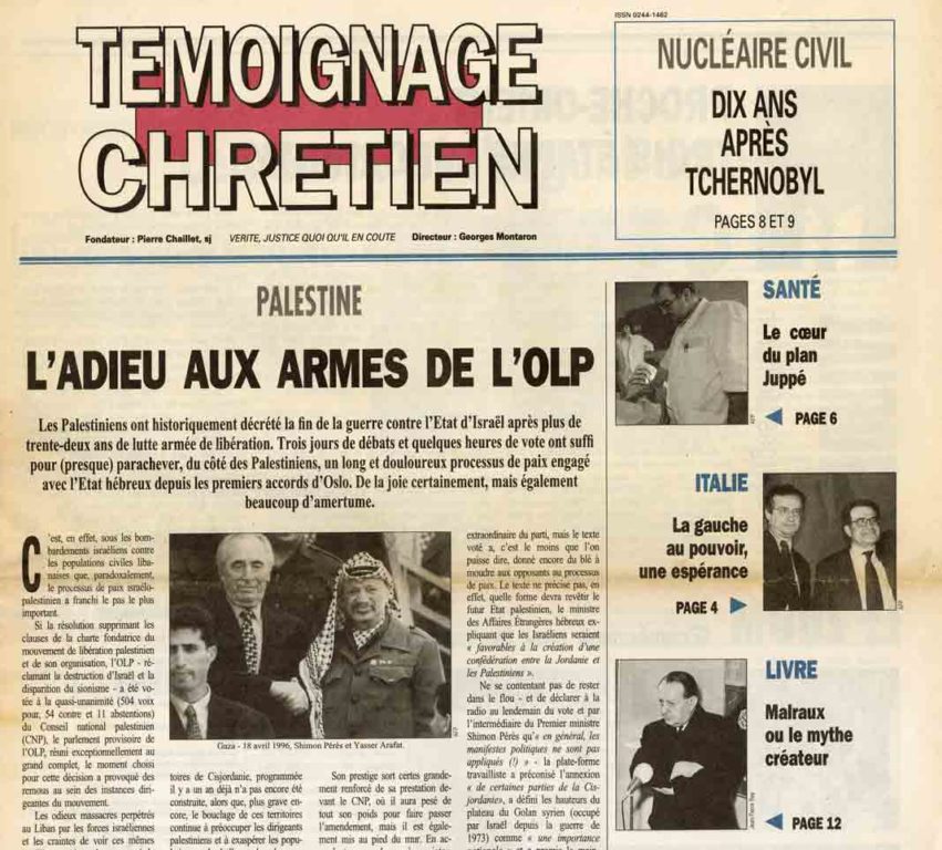 Image of Maurice Chavardès : «André Malraux ou le mythe créateur. Un inédit d'André Malraux dans la Pléiade : “Le Démon de l'Absolu”», «Témoignage chrétien», 3 mai 1996, n° 2689, p. 12.