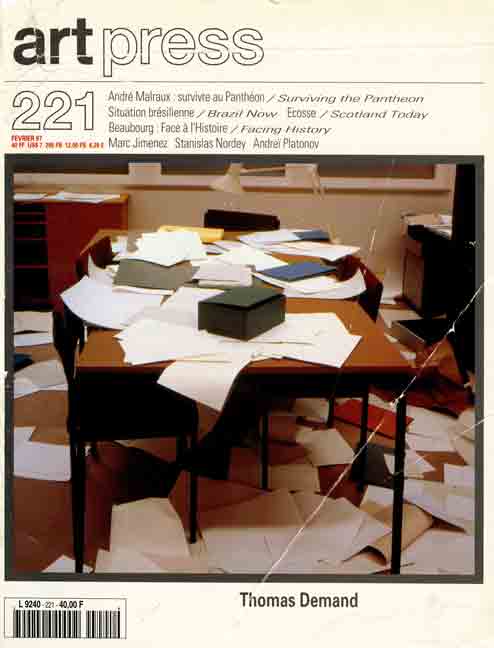 Image of «André Malraux et la part du feu» – Denis Hollier, «Au-delà du collage» ; Dominique Païni, «Un musée pour cinéma créateur d'aura», «Art press», février 1995, n° 221, p. 20-33.